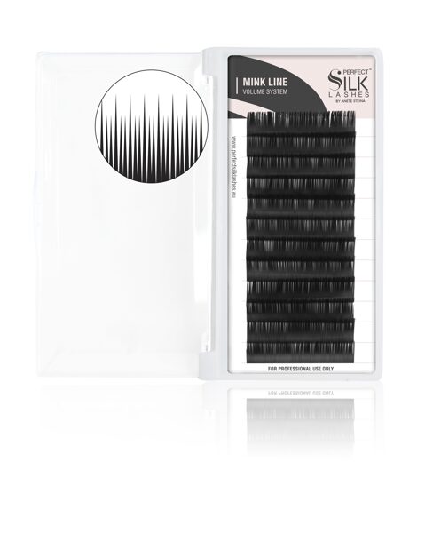 Perfect Silk Lashes, Mink Lashes D.05 Black 9+9+12 mm Perfect Chaos (12 rows)