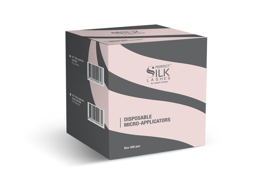 Perfect Silk Lashes, Micro-applicators Long Head 400 pcs (4 tube in 1 pack)