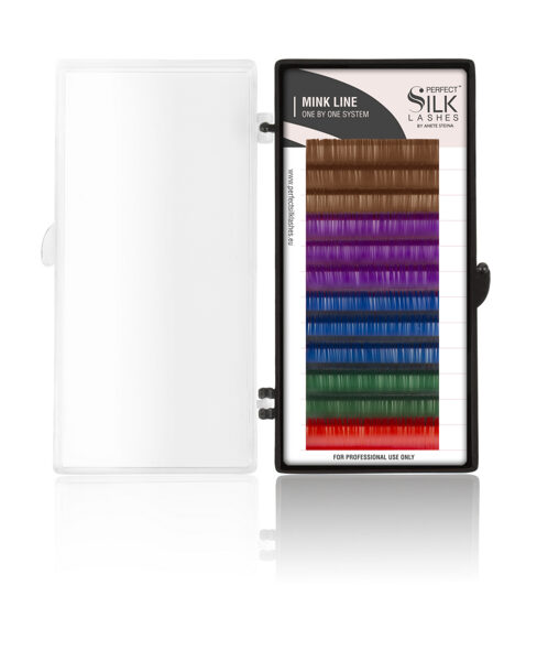Perfect Silk Lashes, Mink Lashes C.15 Fancy Color 9 mm (12 rows)