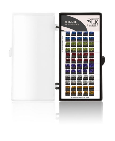 Perfect Silk Lashes, Glitter Lashes C.15 (separate) 9 mm (12 rows)