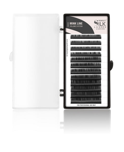 Perfect Silk Lashes, Mink Lashes C.07 Black 8/10/12 mm (12 rows)