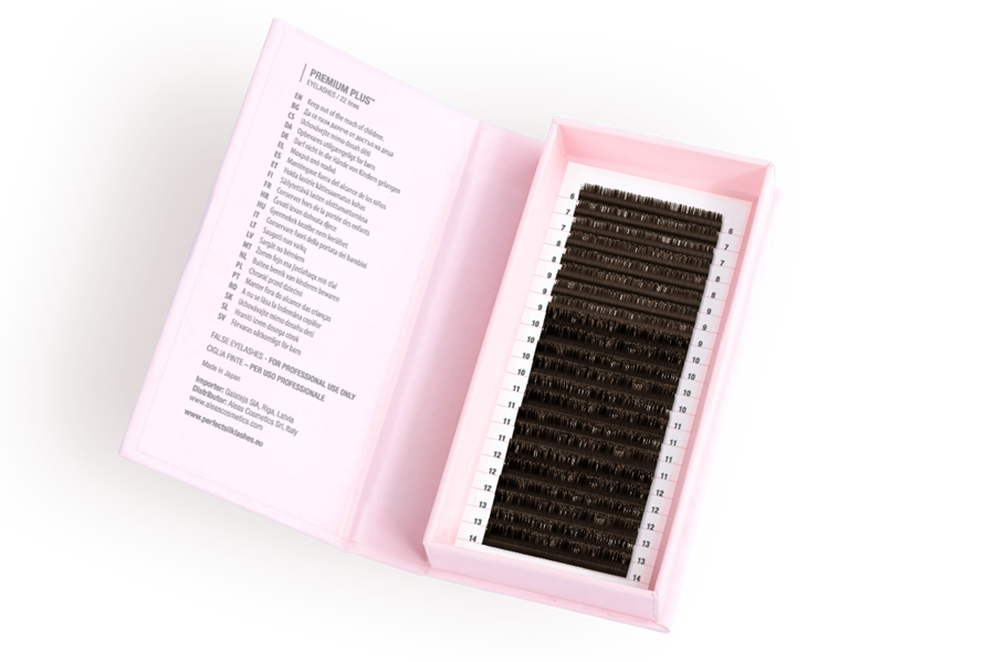 Perfect Silk Lashes, Mink Lashes D.07 Dark Chocolate 9/11/13 mm (6+9+7) (rows)